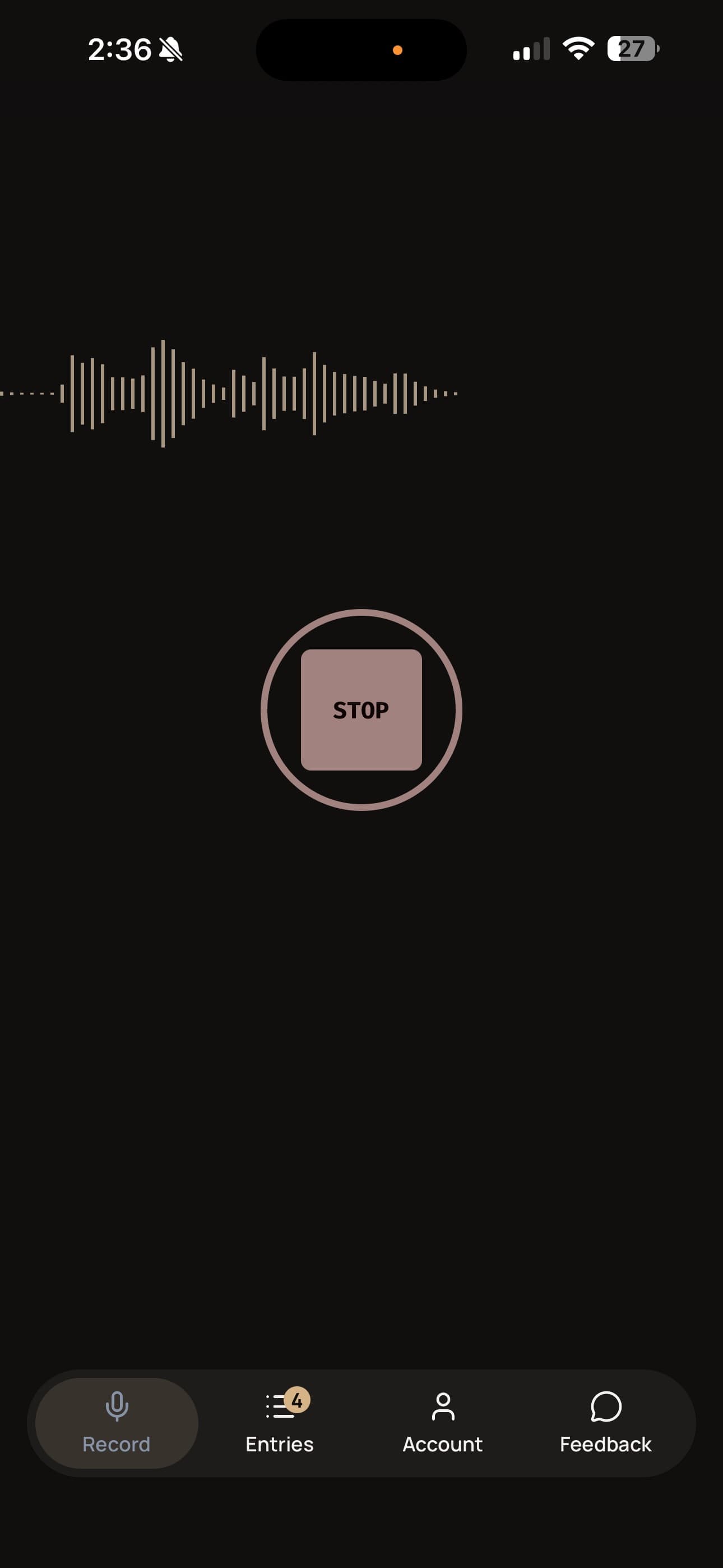 CaseClock voice capture — recording a time entry
